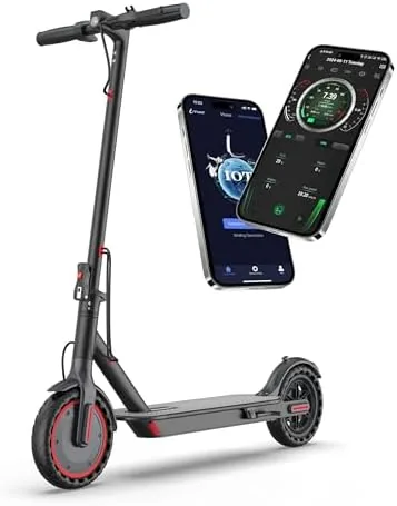 maxshot electric scooter for adults 851014 tires 1922mph 350w500w motor 21 28 miles range folding e scooter with dual suspensionapp control